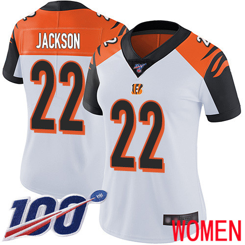 Cincinnati Bengals Limited White Women William Jackson Road Jersey NFL Footballl #22 100th Season Vapor Untouchable
